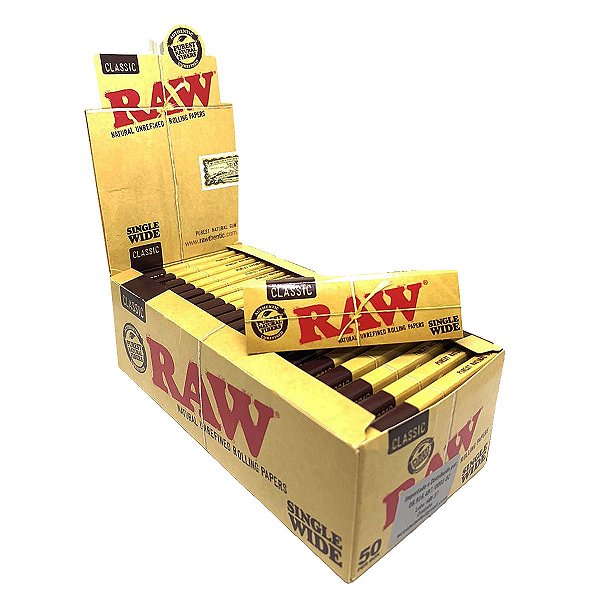 Caixa Seda Raw Classica Single Wide Sw Pequena Original C/50 Livretos