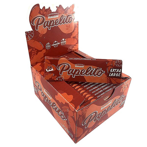 Caixa Seda Papelito Extra Large Grande King Size 50 Livretos