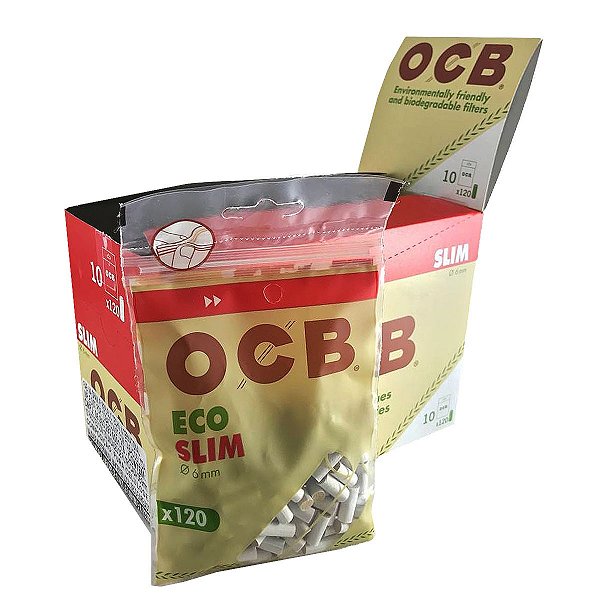Caixa De Filtro Ocb Ecológico Biodegradável 6mm 10 Bag Slim