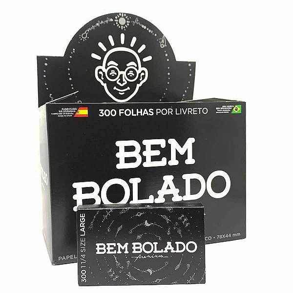 Caixa Seda Bem Bolado Premium 300 Folhas 1 1/4 Pequena C/ 40 Livretos