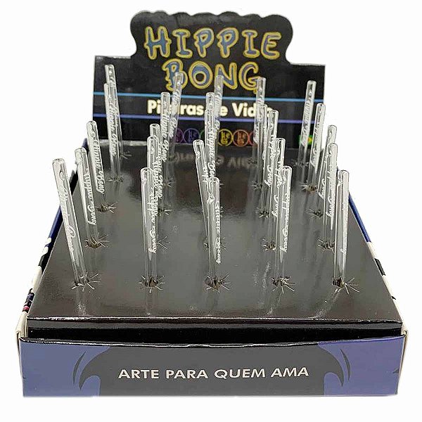 Caixa Piteira De Vidro Hippie Bong Mix 5 Tamanho 25 Unidades
