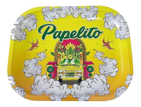 Bandeja De Metal Papelito Pequena 18x14 Cm Diversas Cores