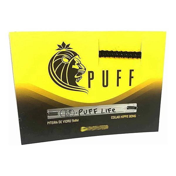 Piteira De Vidro Reutilizável Puff Life E Hippie Bong 5 Mm