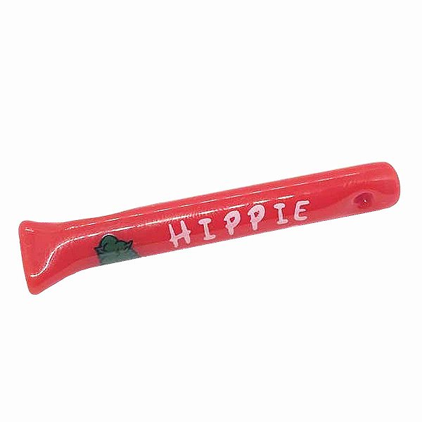 Piteira Vidro Hippie Bong 5 Mm Vermelha Ketchup Resistente