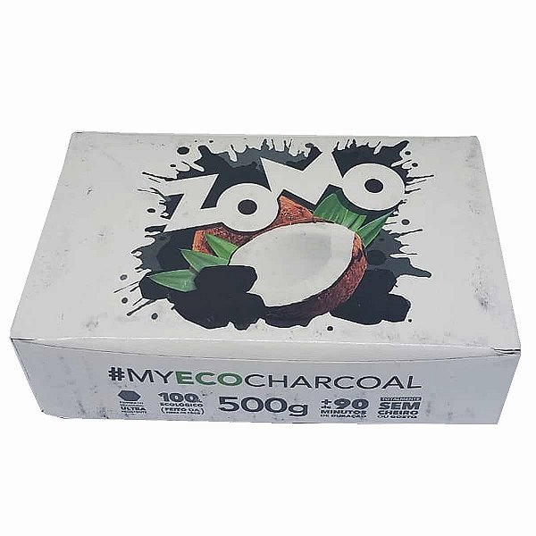 Caixa De Carvão Fibra De Coco Zomo 500g Meio Kilo 1/2