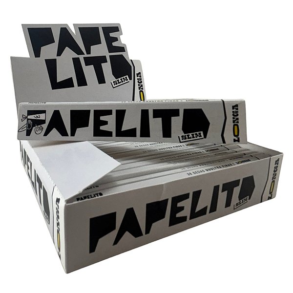 Caixa Seda Papelito Slim Longa Grande Caixa 25 Livretos