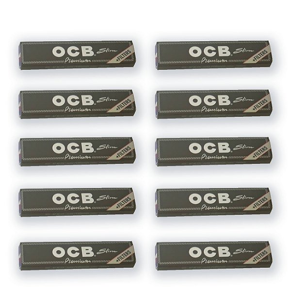 Kit Com 10 Livretos Ocb Premium Com Piteiras De Papel