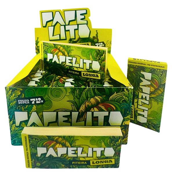 Caixa Piteira Papel Papelito Longa Dupla 2x1 Biodegradável C/30 Un