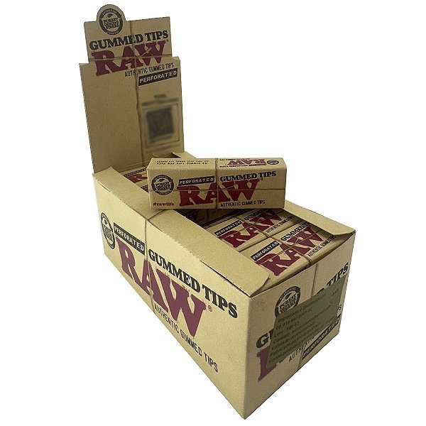 Caixa De Piteira Raw Gommed Perforated C/24