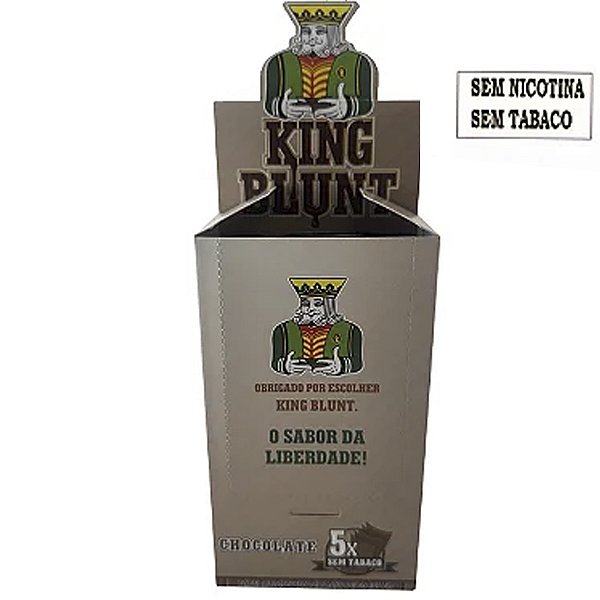 Caixa Seda King Blunt Sabor Chocolate 25 Pacotes