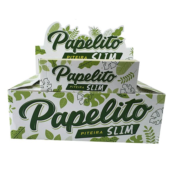 Caixa De Piteira Papelito Slim Biodegradável  Com 25 Unidades