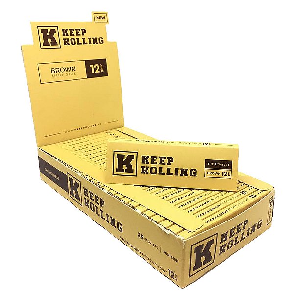 Caixa De Seda Keep Kolling Brown Mini Size 25 Livretos