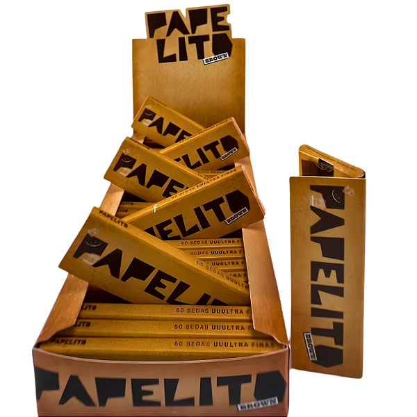 Caixa De Seda Papelito Brown Mini Size 25 Livretos