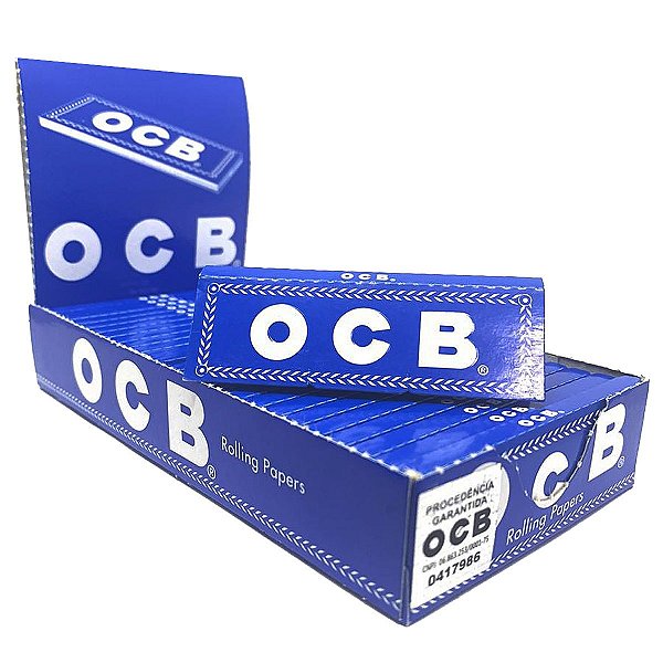 Caixa Seda OCB Blue N°8 Mini Size - 25 Livretos