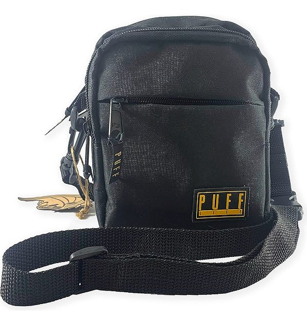 Bolsa De Ombro Puff Life Preto Redinha Original Com Cordão