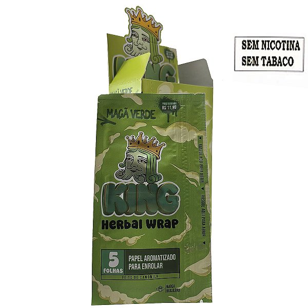 Caixa King Blunt Sabor Maça Verde C/ 25 Unidades