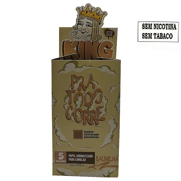 Caixa De Seda King Blunt Sabor Baunilha C/ 25 Unidades