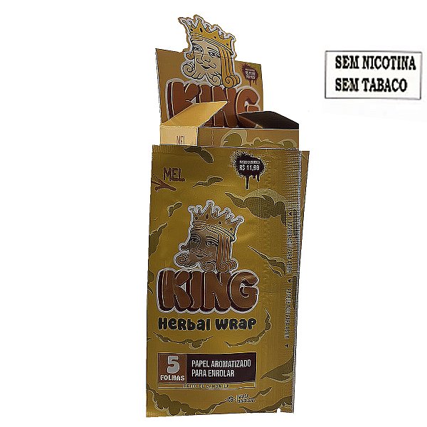 Caixa De Seda King Blunt Sabor Mel C/ 25 Unidades