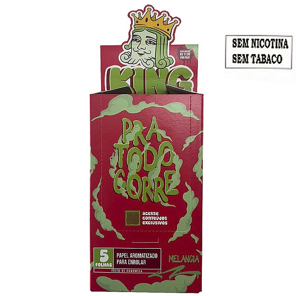 Caixa De Seda King Blunt Sabor Melancia C/ 25 Unidades