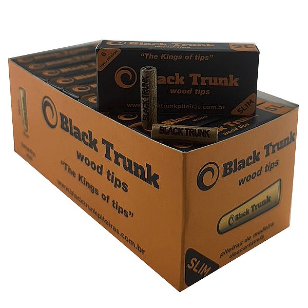 Caixa De Piteira Black Trunk De Madeira Slim