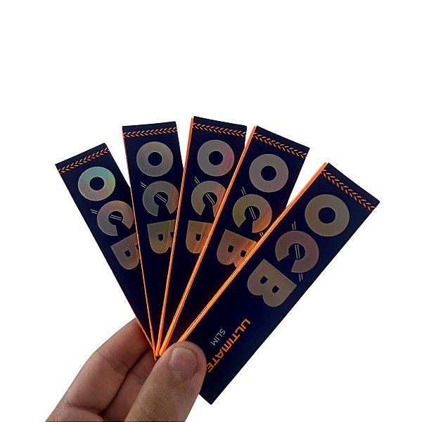 Kit 5 Livretos Seda Ocb Azul Ultimate Branca King Size