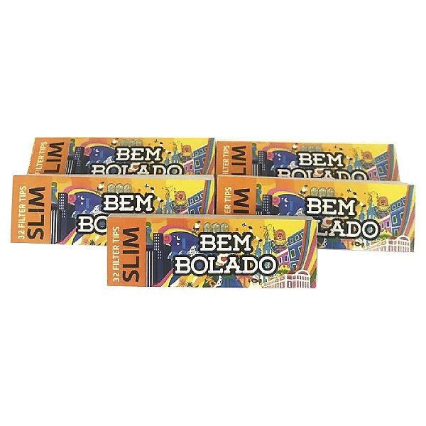 Kit Com 5 Piteiras Bem Bolado Slim Tradicional Laranja