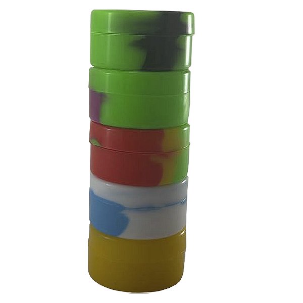 Slick Pote de Silicone 7 ml Redondo – Kit com 5 Unidades