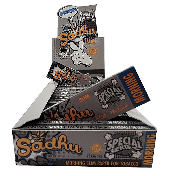 Caixa De Seda Sadhu Mini Size Slim Morning - 25 Livretos