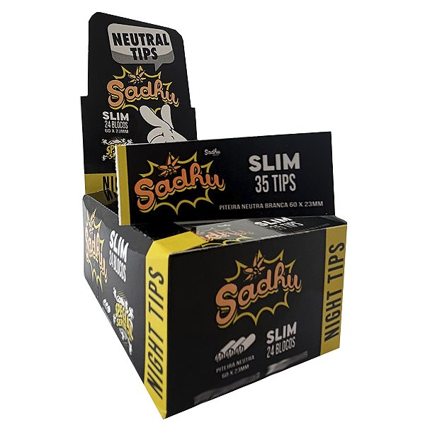 Caixa De Piteira Sadhu Natural Night Slim - 24 Livretos
