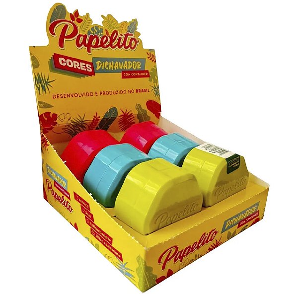 Caixa Dichavador Papelito Policarbonato 5cm Diversas Cores Colorido Lisa