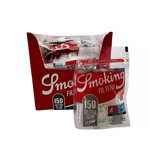Caixa De Filtros Smoking Ultra Slim - 34 Bags C/ 150 Filtros