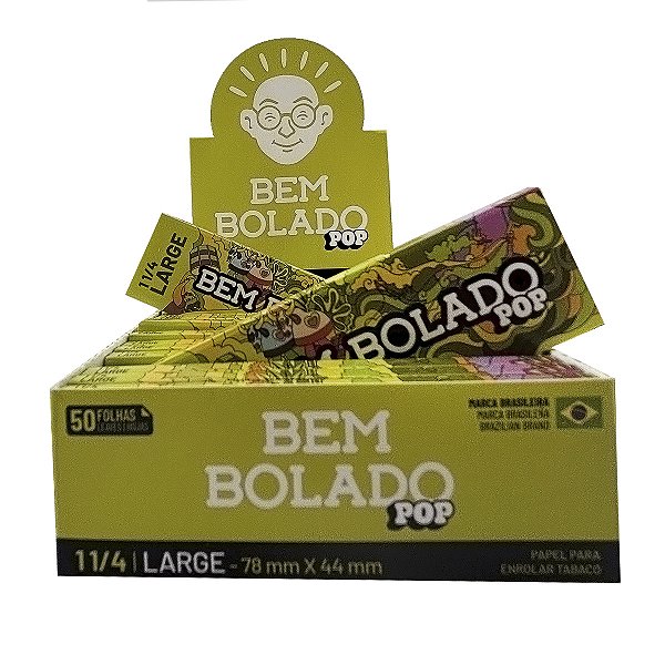 Seda Bem Bolado Pop Large Mini Size 1 1/4 Caixa 25 Livretos
