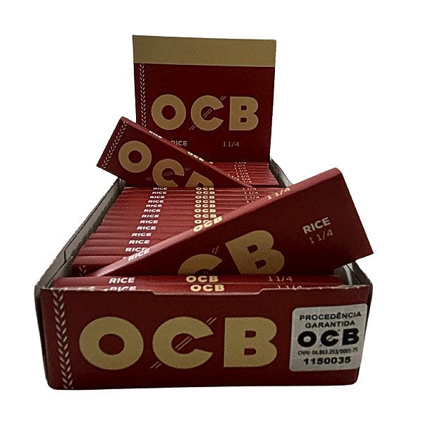 Caixa Seda OCB Rice Mini Size 1 1/4 - 25 Livretos