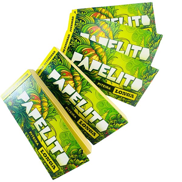 Kit Com 5 Piteiras Papelito Longa Biodegradável Folha Dupla