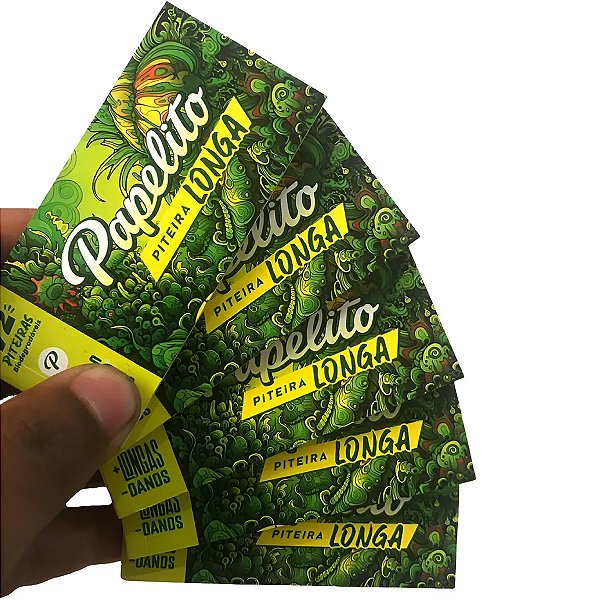 Kit Com 5 Piteiras Papelito Longa Biodegradável Folha Dupla