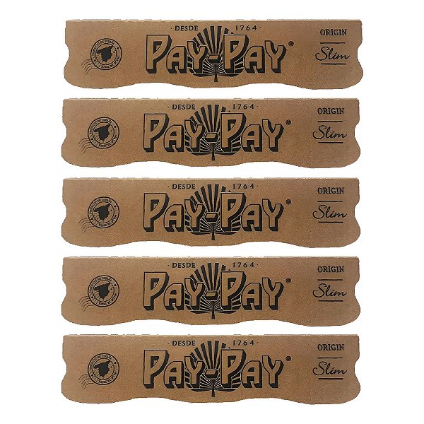 Kit 5 Livretos De Seda Pay Pay Brown Slim King Size