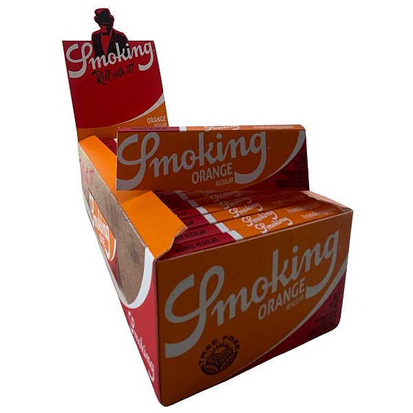 Caixa Seda Smoking Orange Regular 69 mm - 50 Livretos c/ 60 Folhas