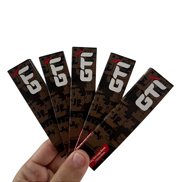 Kit De 5 Livretos Seda GTI Large Brown King Size - Grupo Bem Bolado