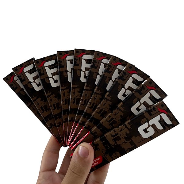 Kit 10 Livretos Seda GTI King Size Large Brown - Grupo Bem Bolado