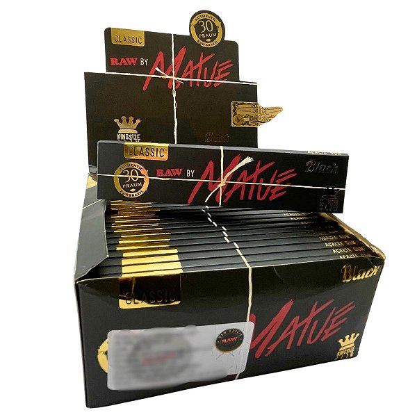 Caixa Seda Raw Black Matue King Size - 50 Livretos