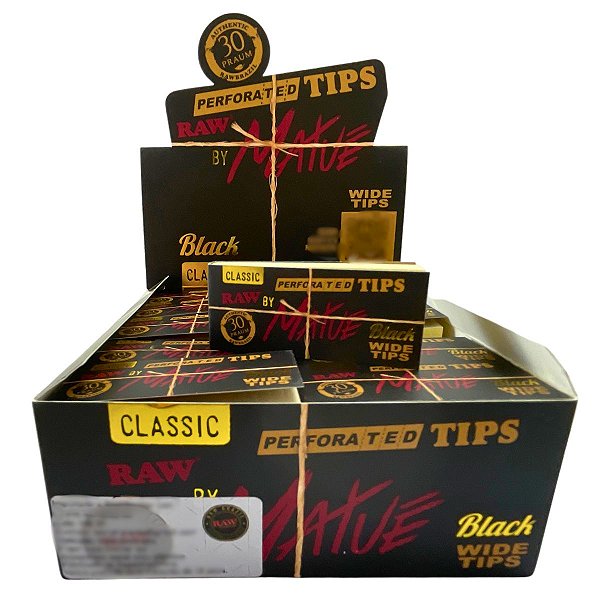Caixa Piteira Raw Matue Black Wide Tips