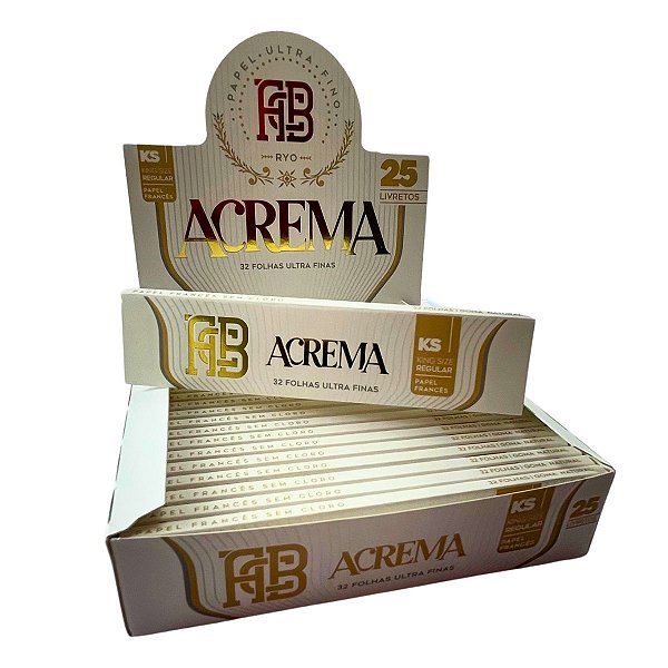 Caixa Seda Acrema King Size Branca - Display c/ 25 Livretos