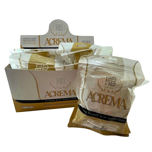 Caixa Filtro Acrema 6x30 Slim Super Long - 10 Bags c/ 150 - Filtro Longo