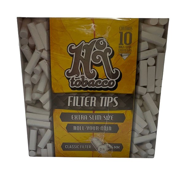 Caixa Filtro Hi Tobacco Extra Slim Size - 10 Bags