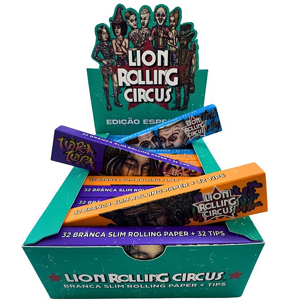 Caixa Seda Lion Rolling Circus + Tips - Edição Especial C/24 Livretos