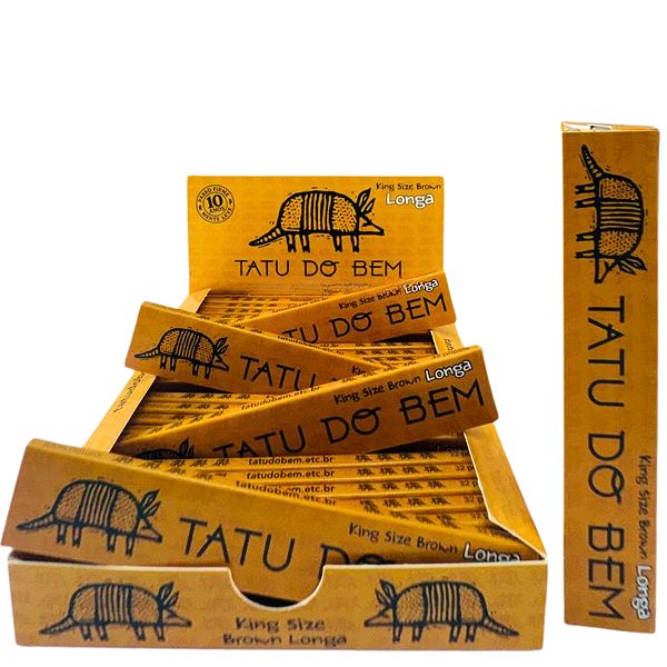 Caixa de Seda Tatu do Bem King Size Brown Longa C/ 25 Livretos