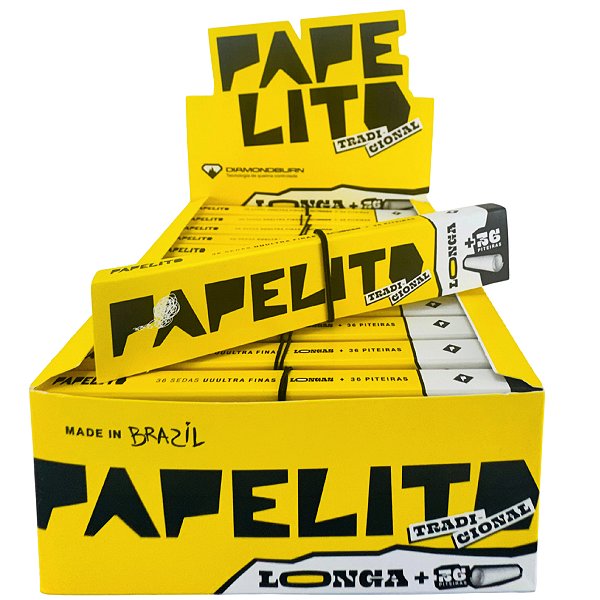 Caixa Seda com Piteira Tradicional Papelito Longa - 24 Livretos