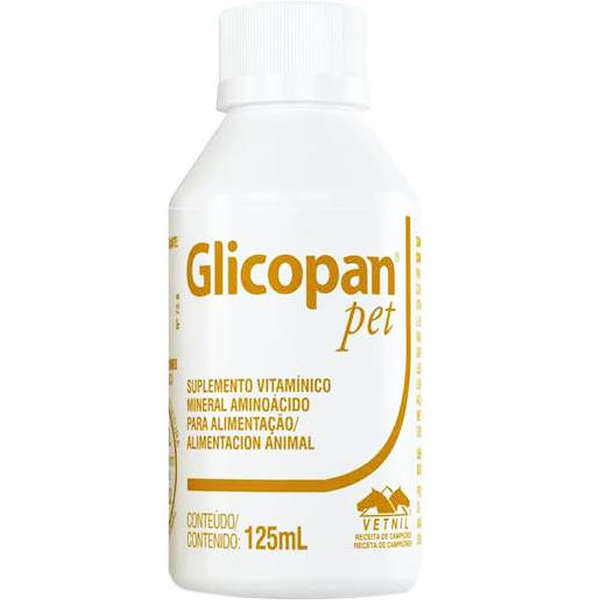 Glicopan Pet 125ml Energia e Vitalidade para seu Pet