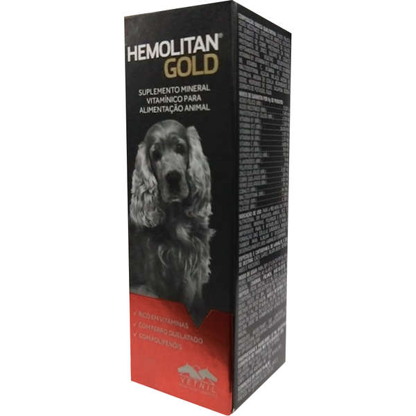 Hemolitan Gold 60ml Suplemento Completo para Pets Vetnil
