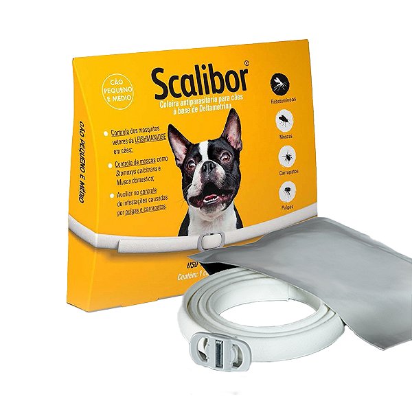 Coleira Scalibor Antipulgas e Carrapatos 48cm Cães Pequenos